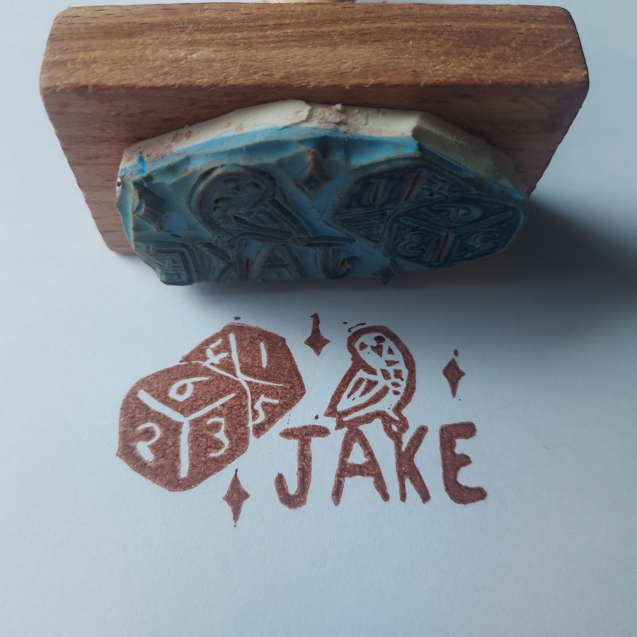 A stamp made for my partner for Christmas.